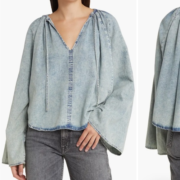 Frame Denim Blue Women's Top. NWT. Medium. - Picture 9 of 11